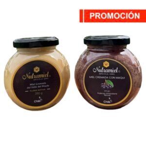 ¡¡Pack Promocional Miel cremada de quillay y maqui formato 260 grs .!!